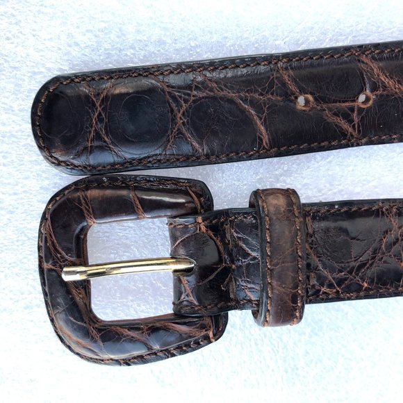 Neiman Marcus Italy Men's Genuine Alligator Belt - Picture 8 of 13